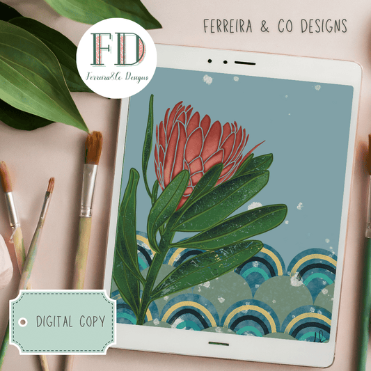 South African Protea Wall Art