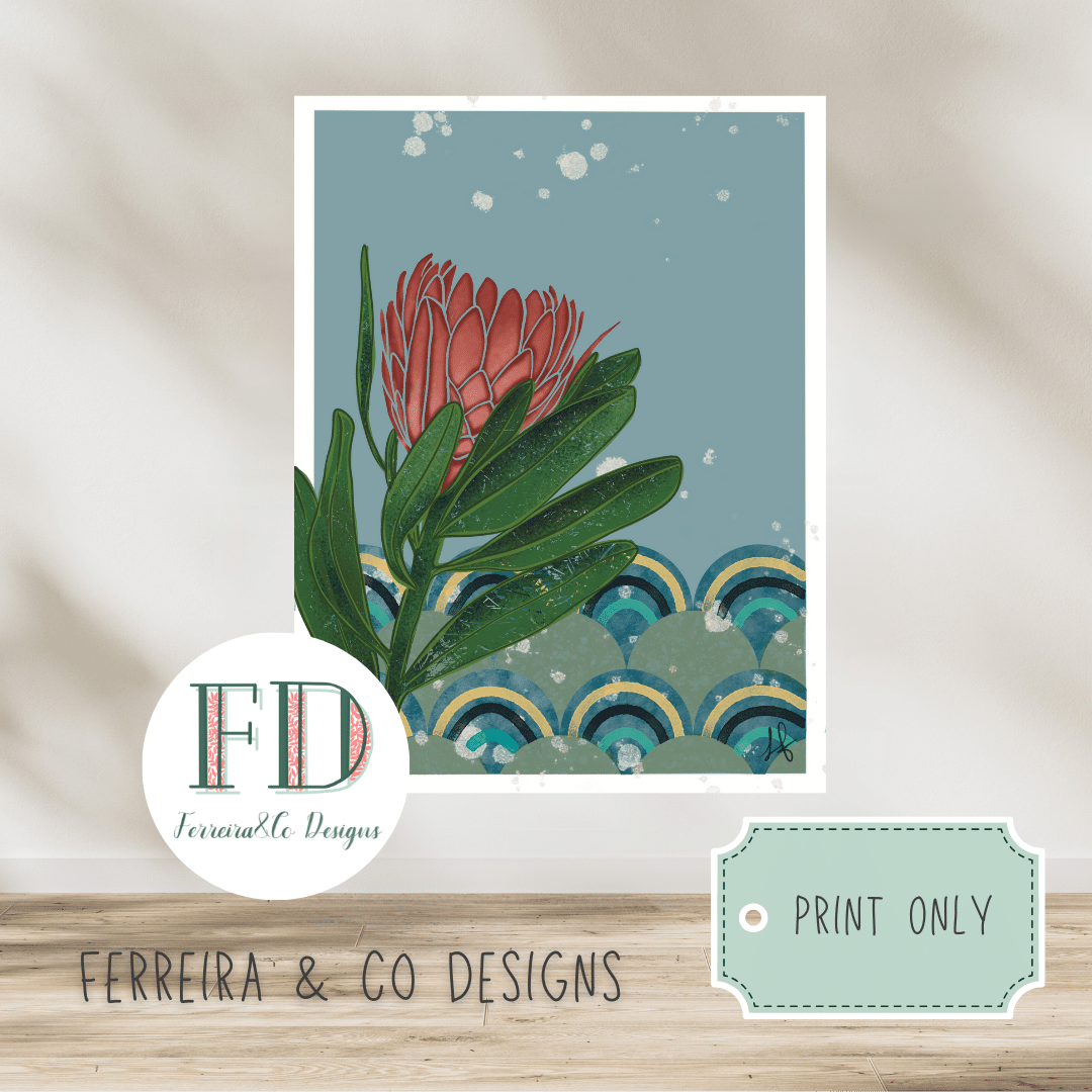 South African Protea Wall Art