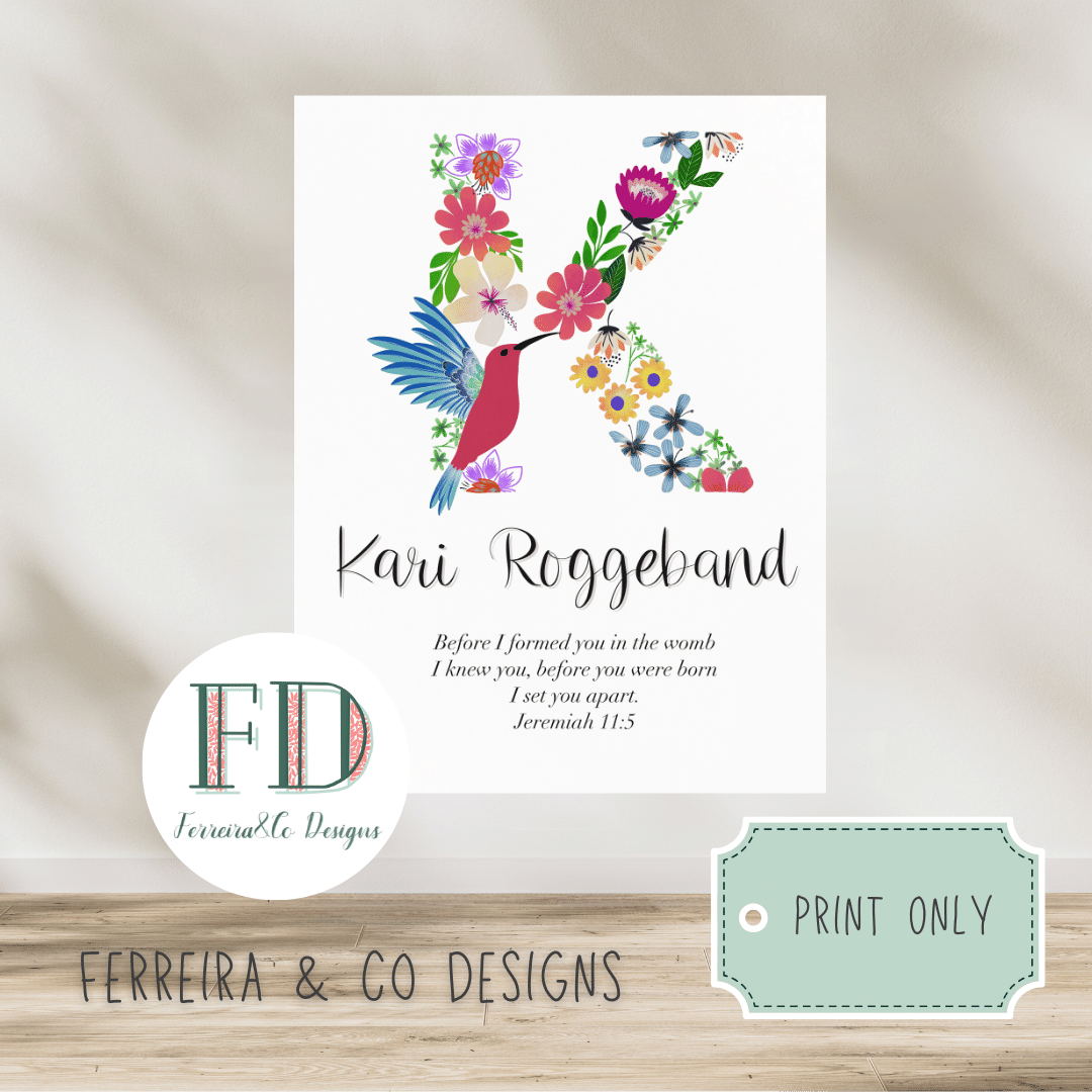 Monogram Name Illustration (Custom Made)