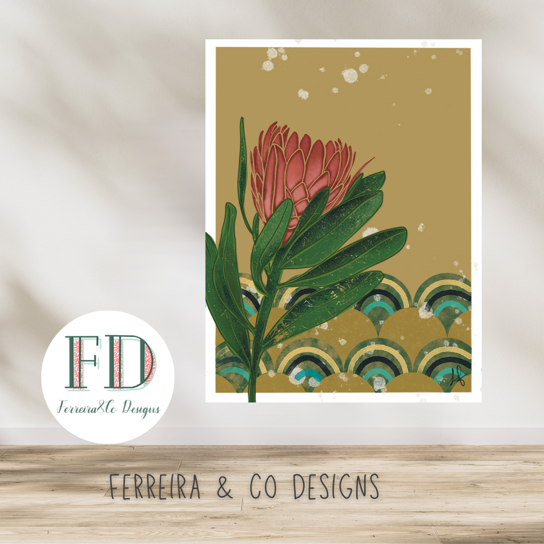 South African Protea Wall Art