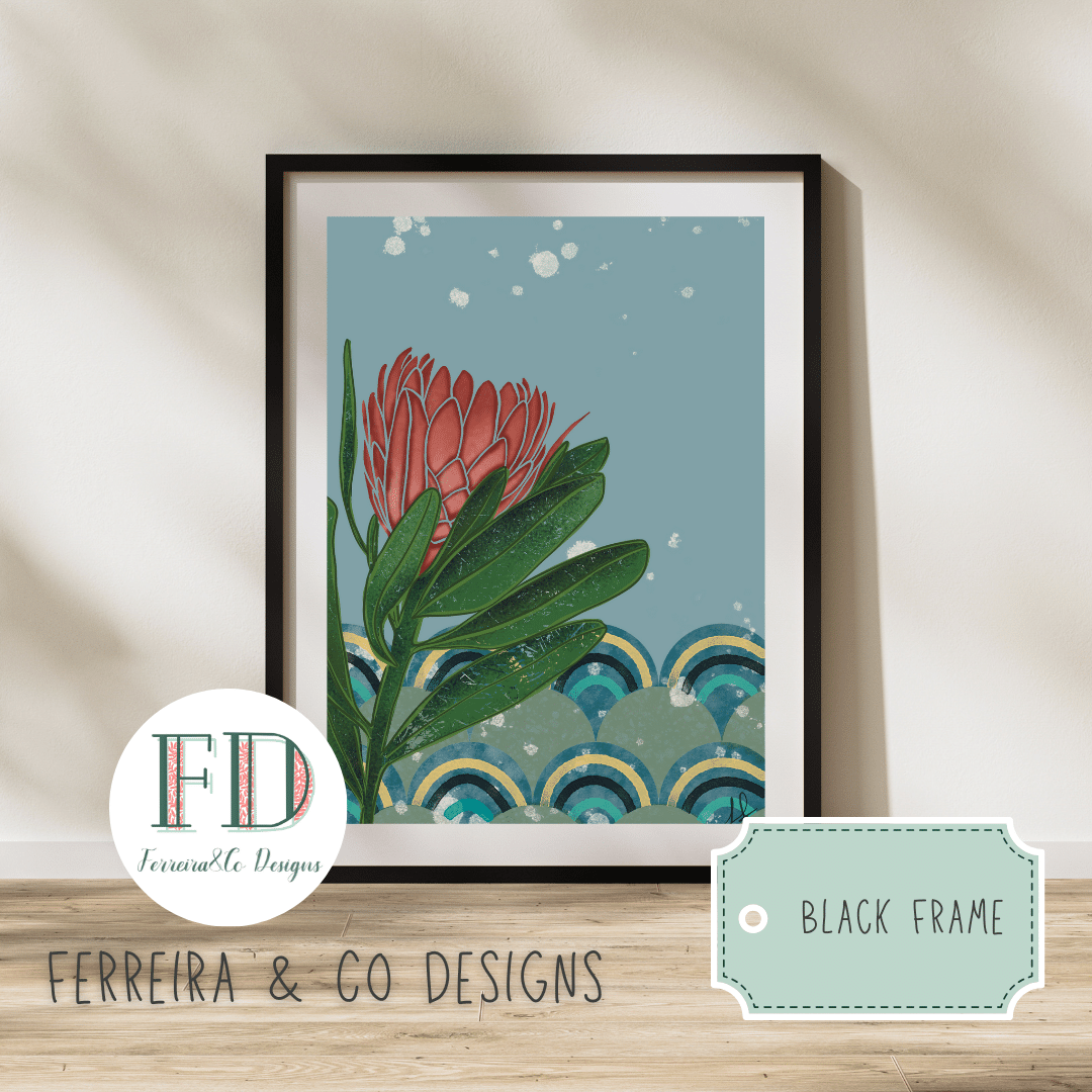 South African Protea Wall Art