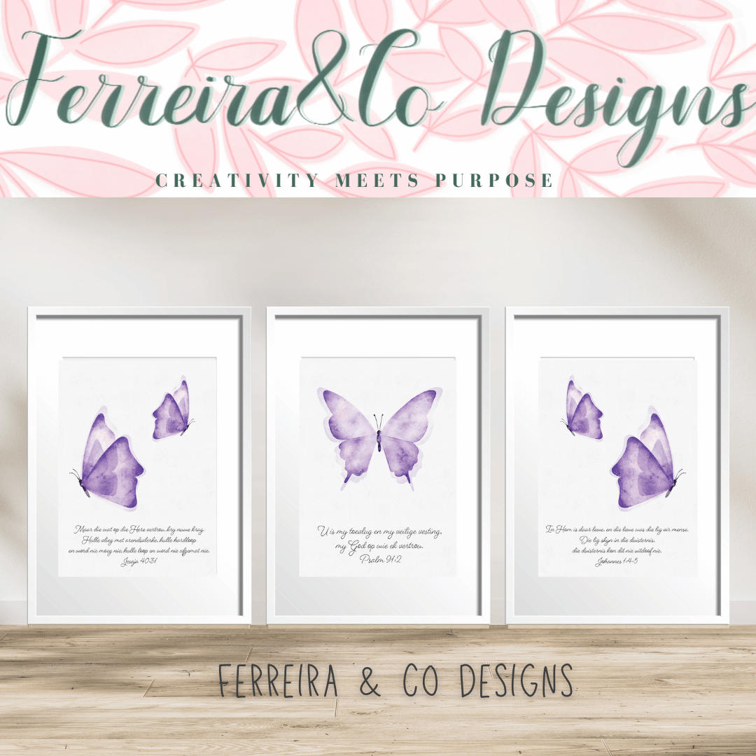 Butterfly Wall Art (Set of 3)