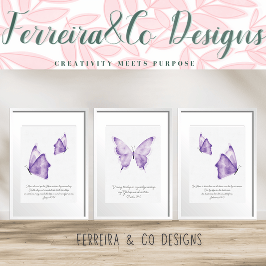 Butterfly Wall Art (Set of 3)