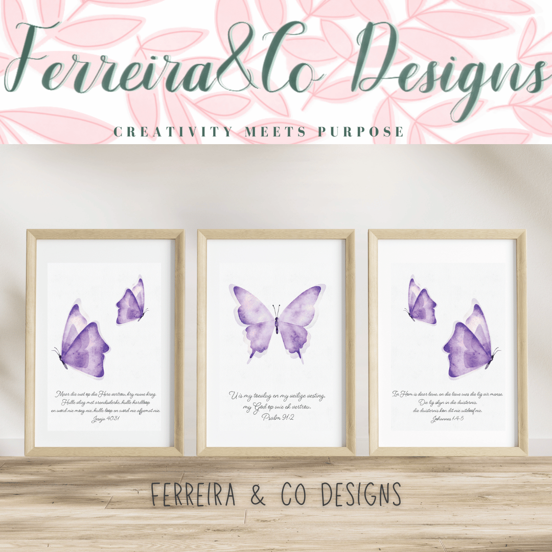 Butterfly Wall Art (Set of 3)