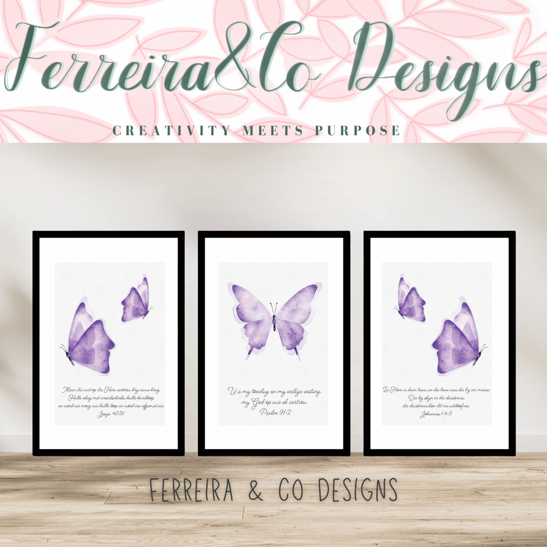 Butterfly Wall Art (Set of 3)